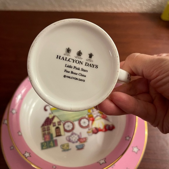 Halcyon Days Nursery Baby Girl 3-Piece Dining Set Fine Bone English China HTF - Picture 4 of 8